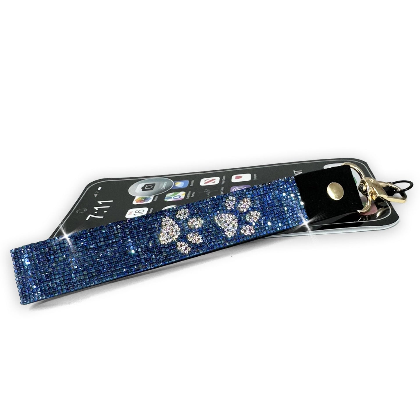 Cell phone, wrist strap - blue puppy paw ๐พ