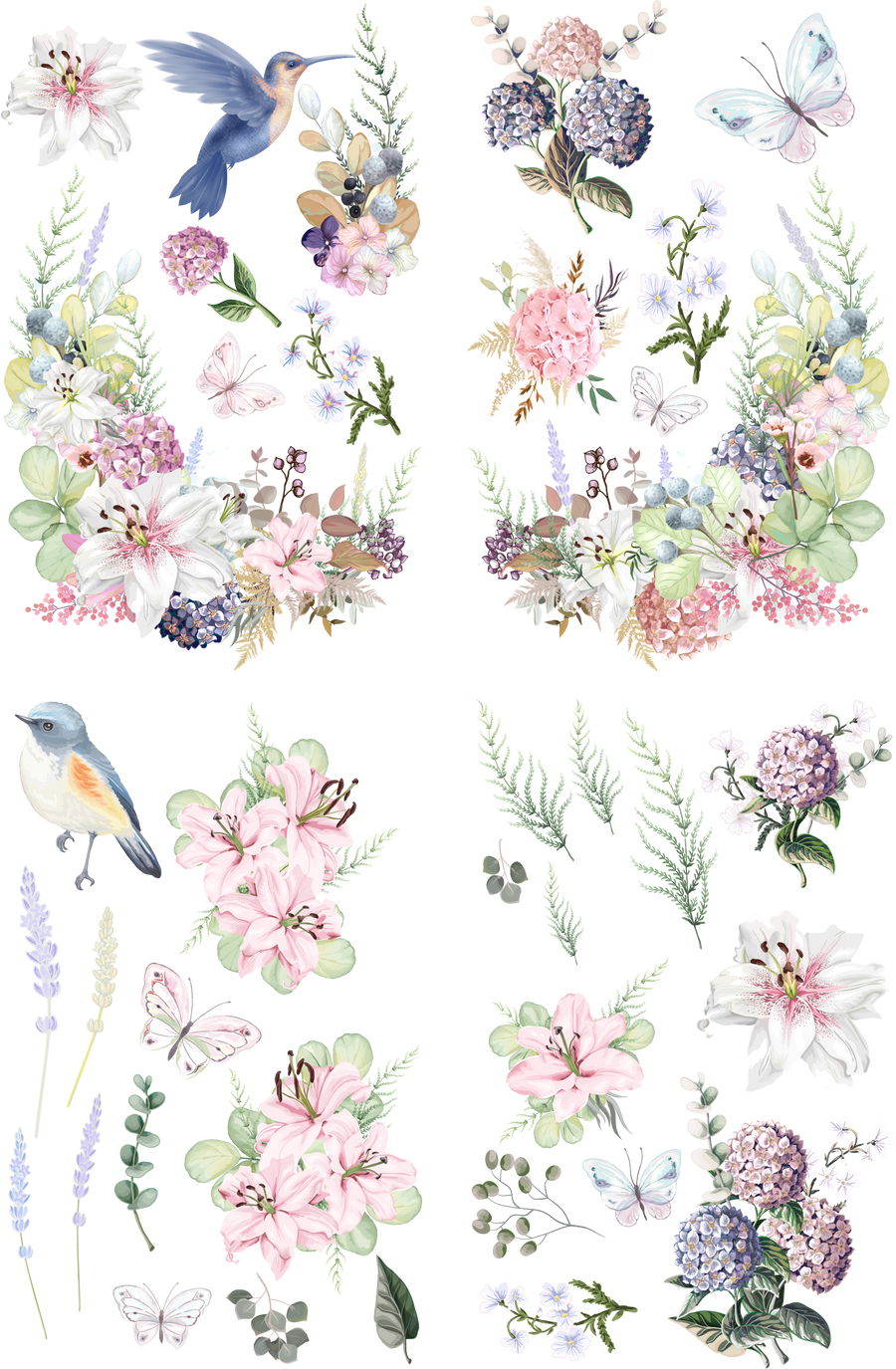 Hydrangeas and Lilies