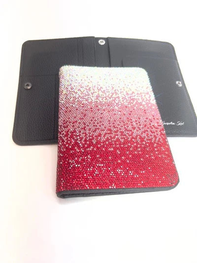 DAZZLE ME DARLING PASSPORT HOLDER RED OMBRE