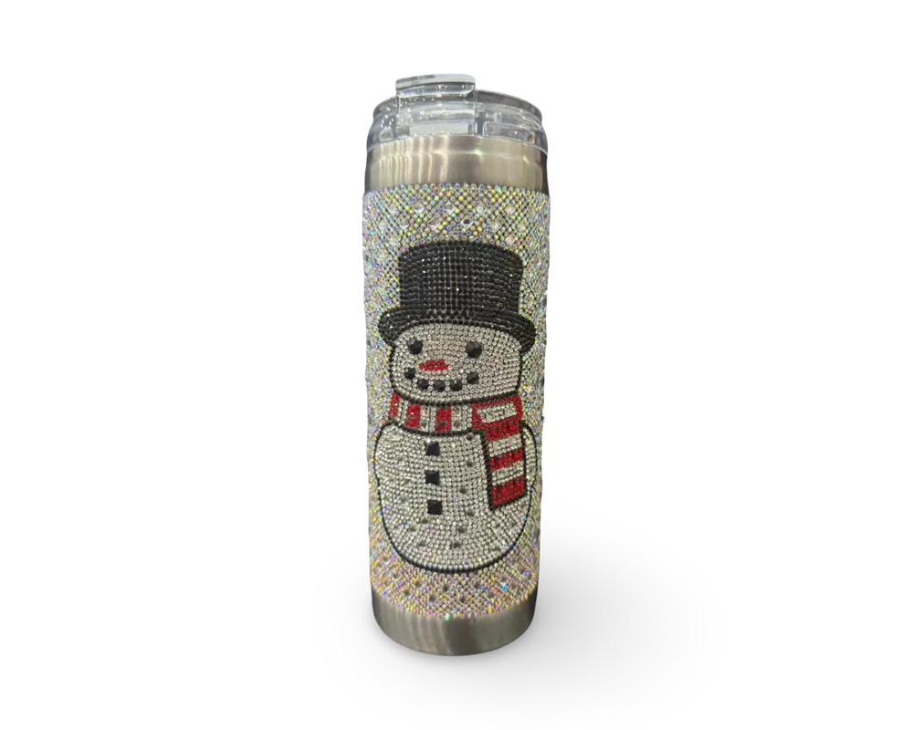 TUMBLER CRYSTAL SNOWMAN