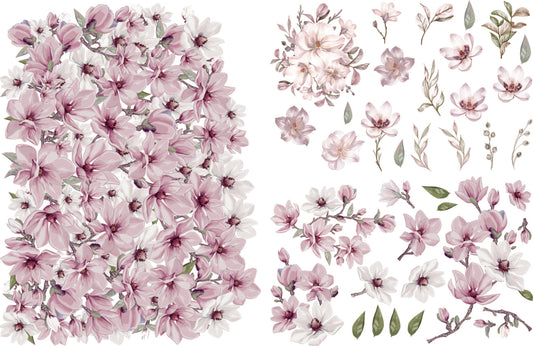 BellBelles and Whistles Large Transfer - Magnificent Magnolia