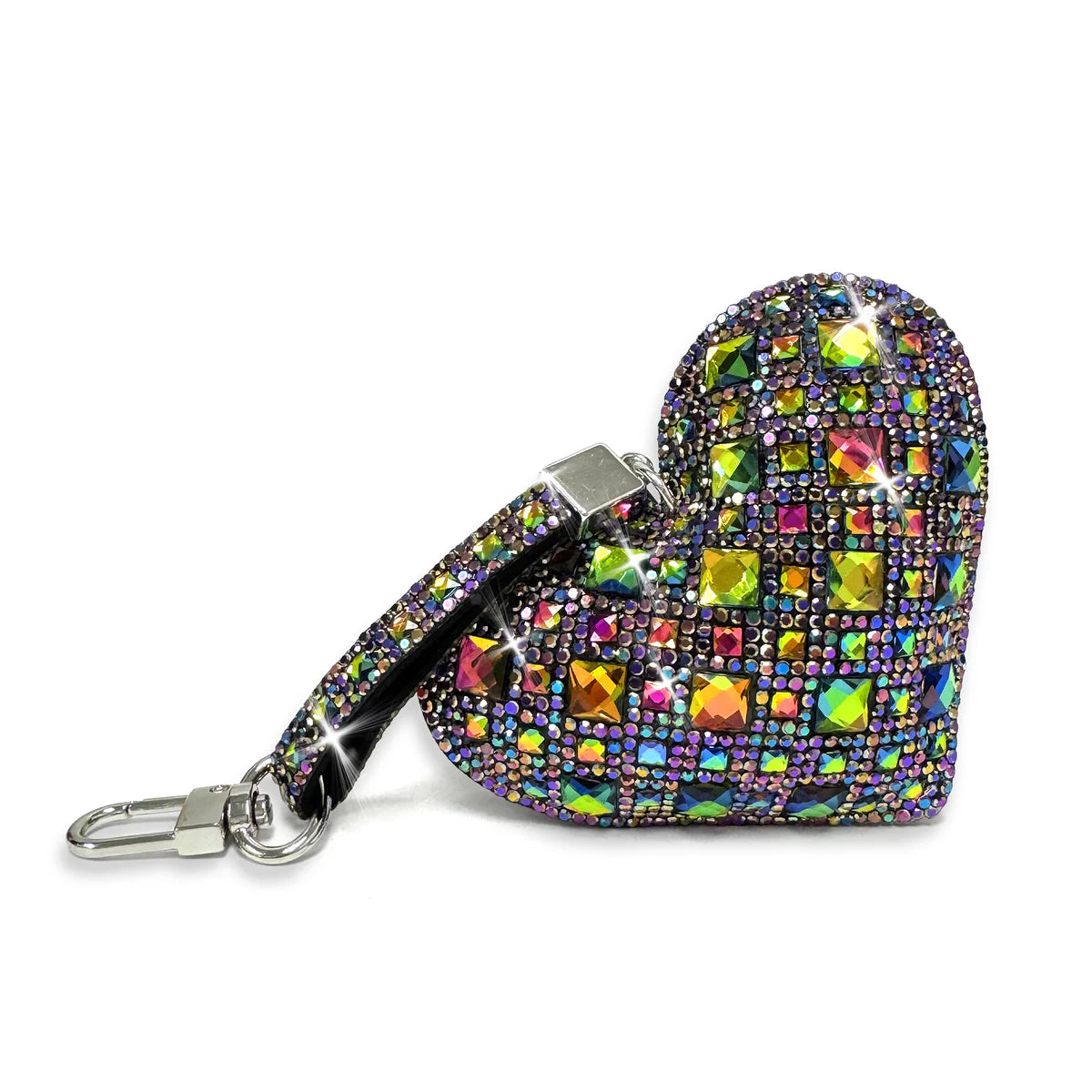 HEART PURSE CHARM PURPLE MULTI AB