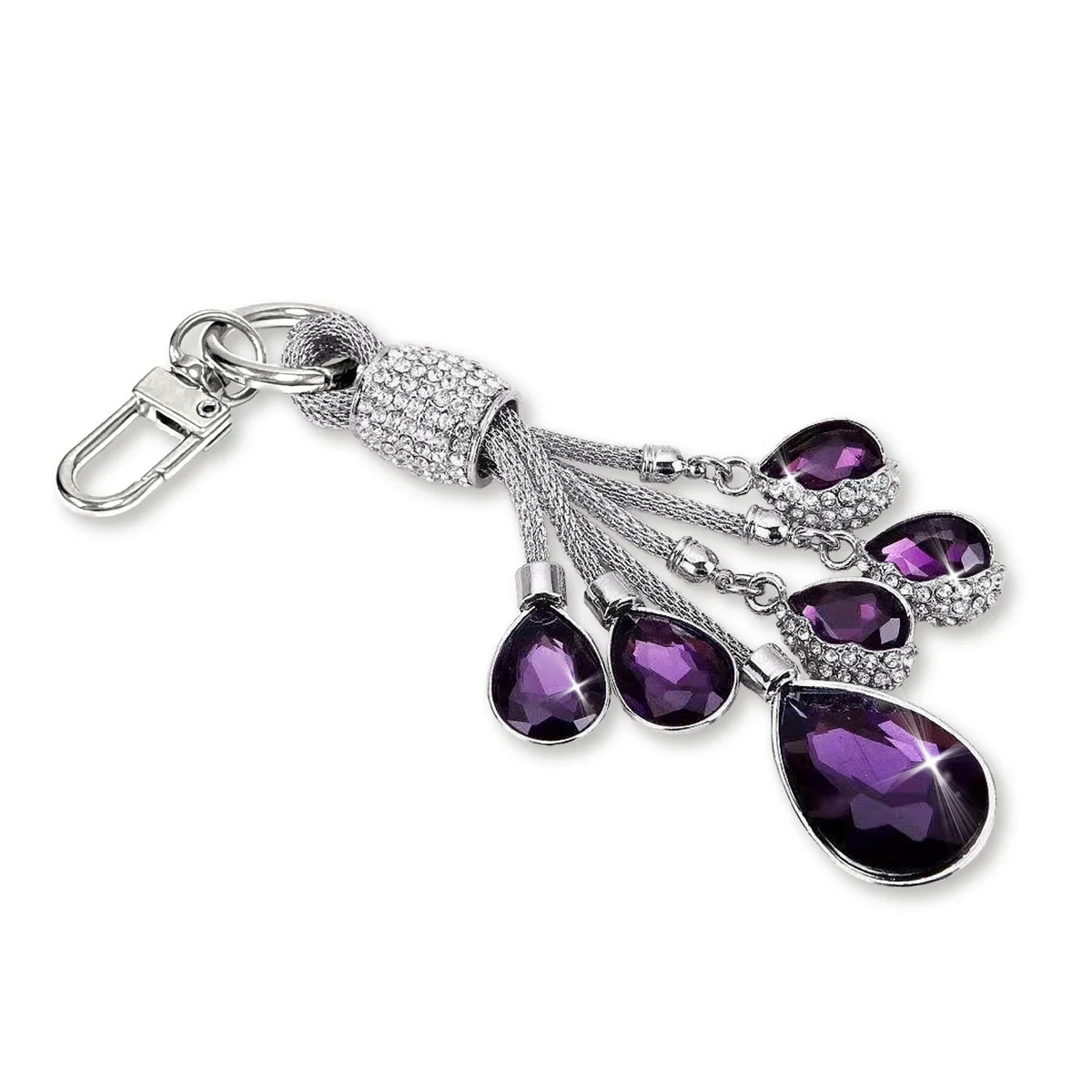 CRYSTAL DROP PURSE CHARM PURPLE