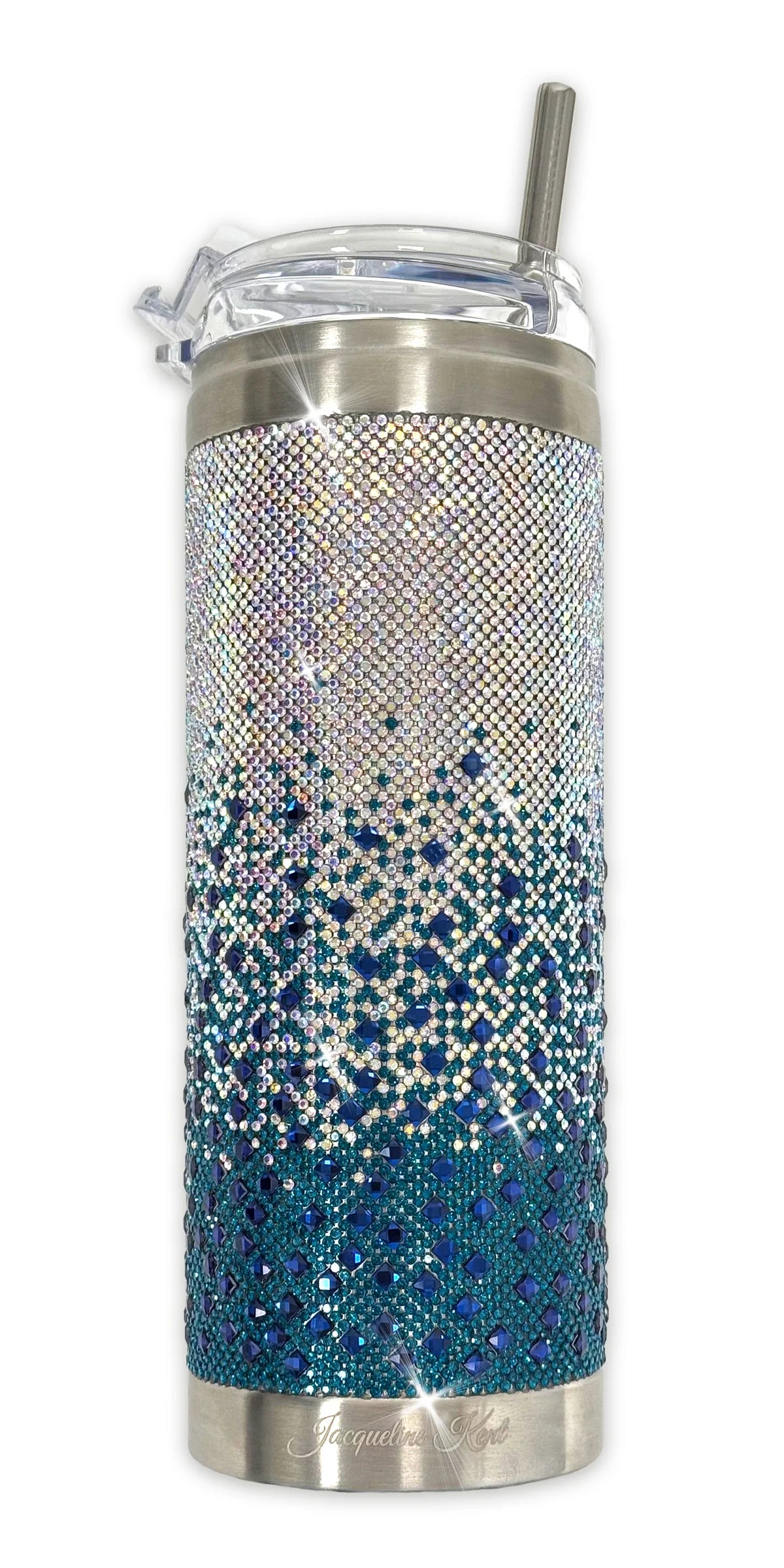 TUMBLER CRYSTAL TEAL OMBRE