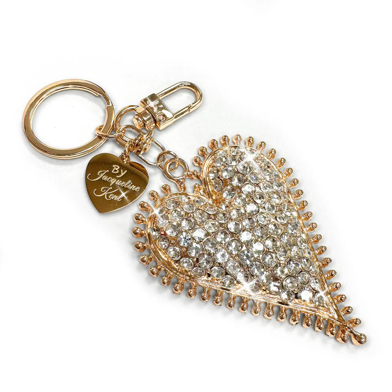 PURSE CHARM PAVE GOLD HEART