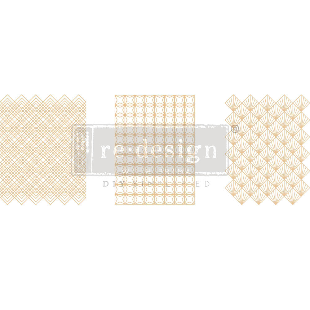 Redesign Decor Middy Transfer - Golden Art Deco