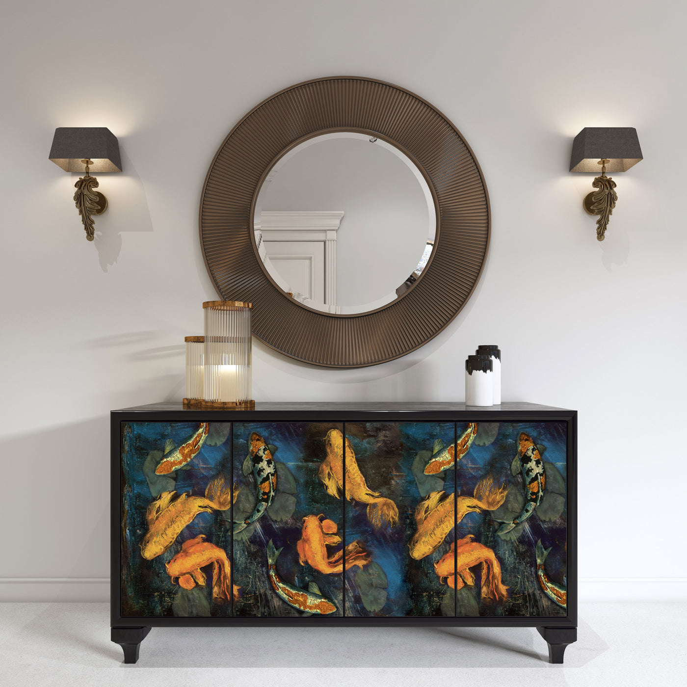 Redesign Decoupage Decor Fiber Tissue Paper A1 - Koi Pond