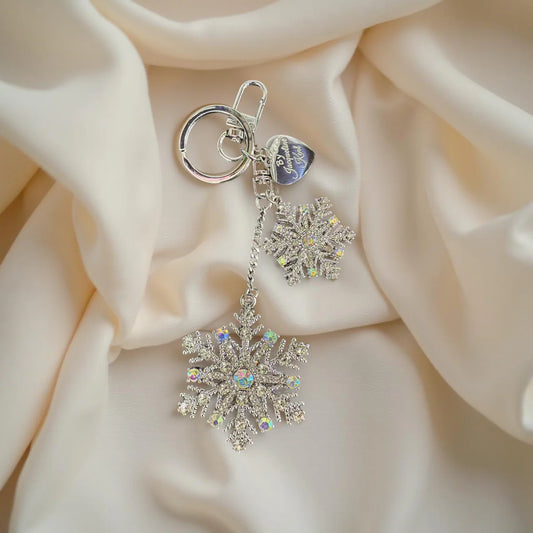 PURSE CHARM DOUBLE SNOWFLAKE