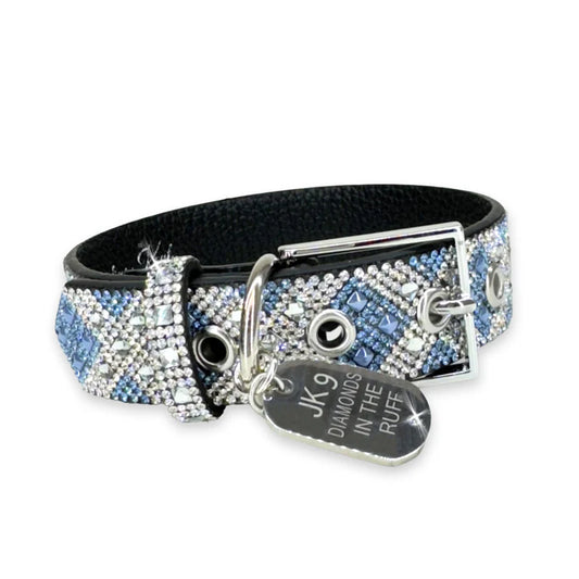 MARINERS CROSS COLLECTION LIGHT BLUE DOG COLLAR MEDIUM