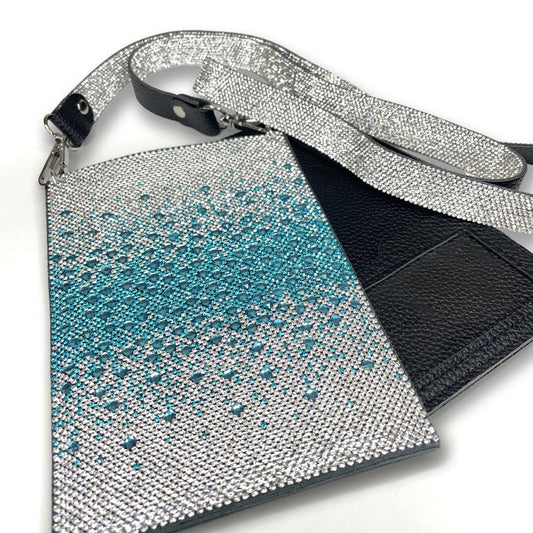 Cell phone purse - Turquoise Wave