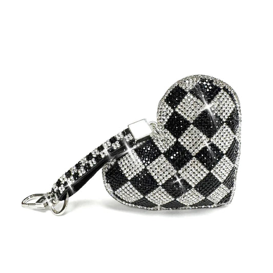 CHECK HEART PURSE CHARM