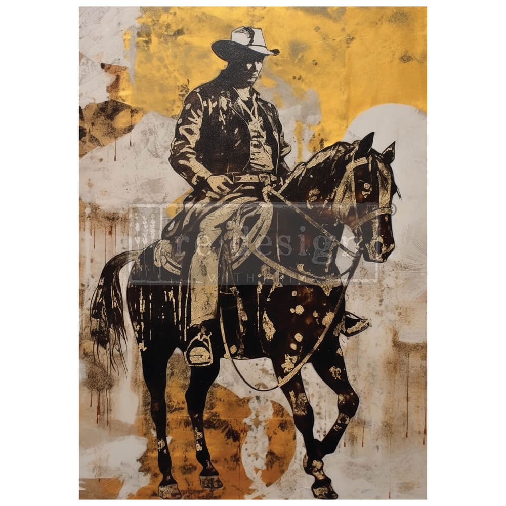 Redesign A1 Decoupage Décor Fiber - Cowboy Cavalry