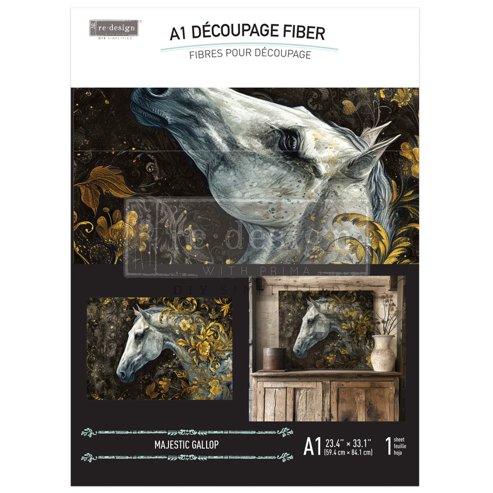 ReDesign A1 Decoupage Decor Fiber - Majestic Gallop