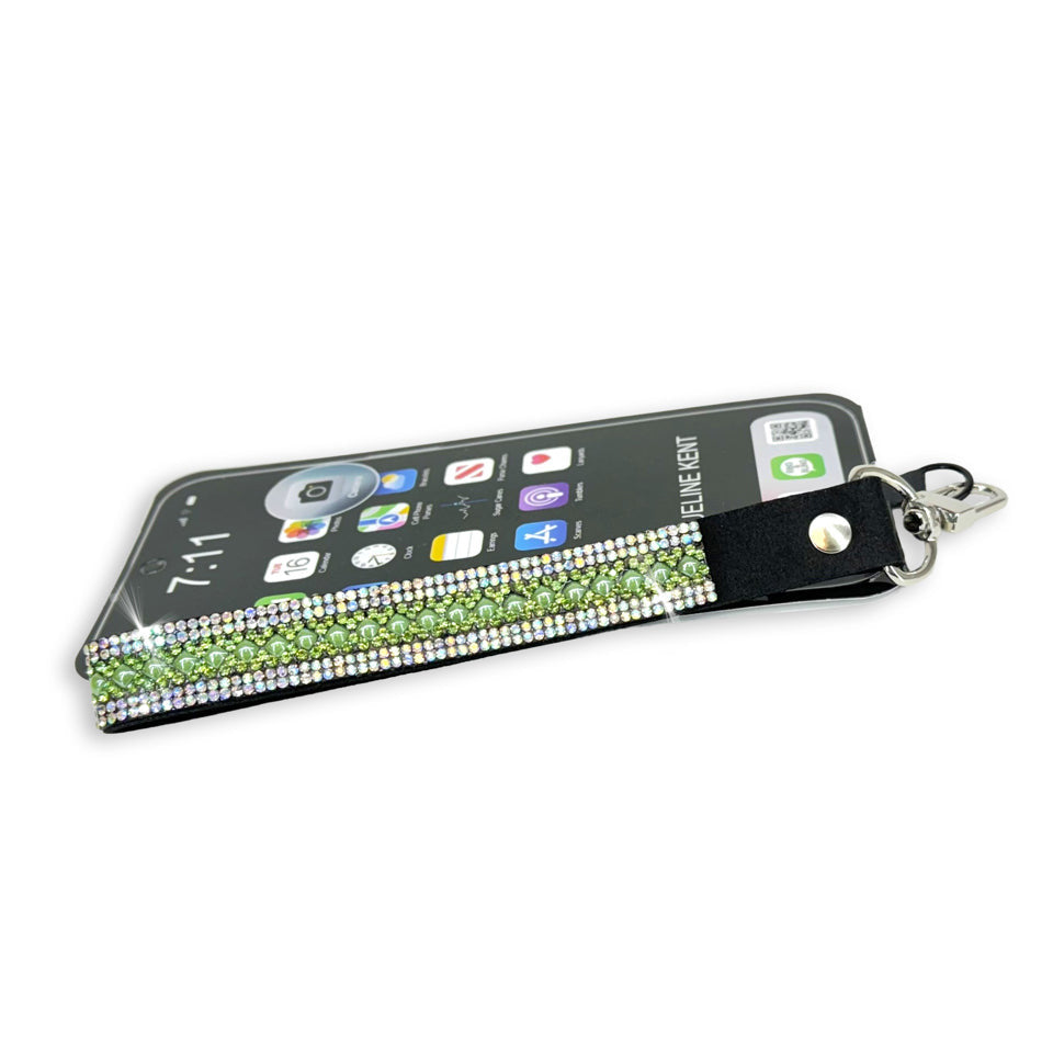 Cell phone, wrist strap - Green