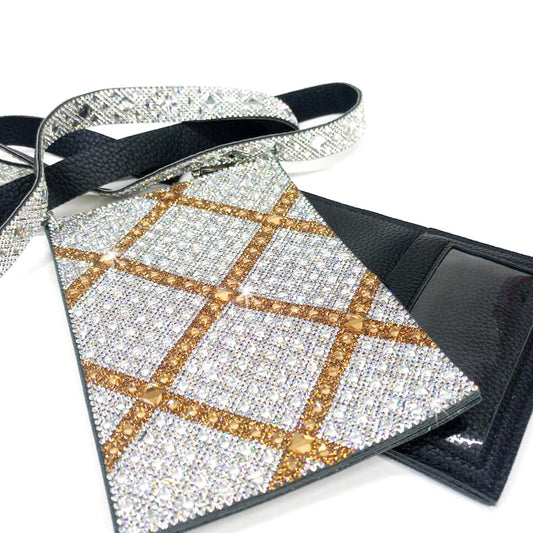 Cell phone purse - silver gold