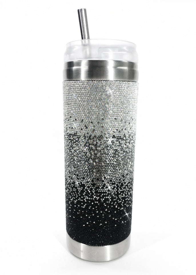 Jacqueline Kent Crystal Tumbler - Black & Silver