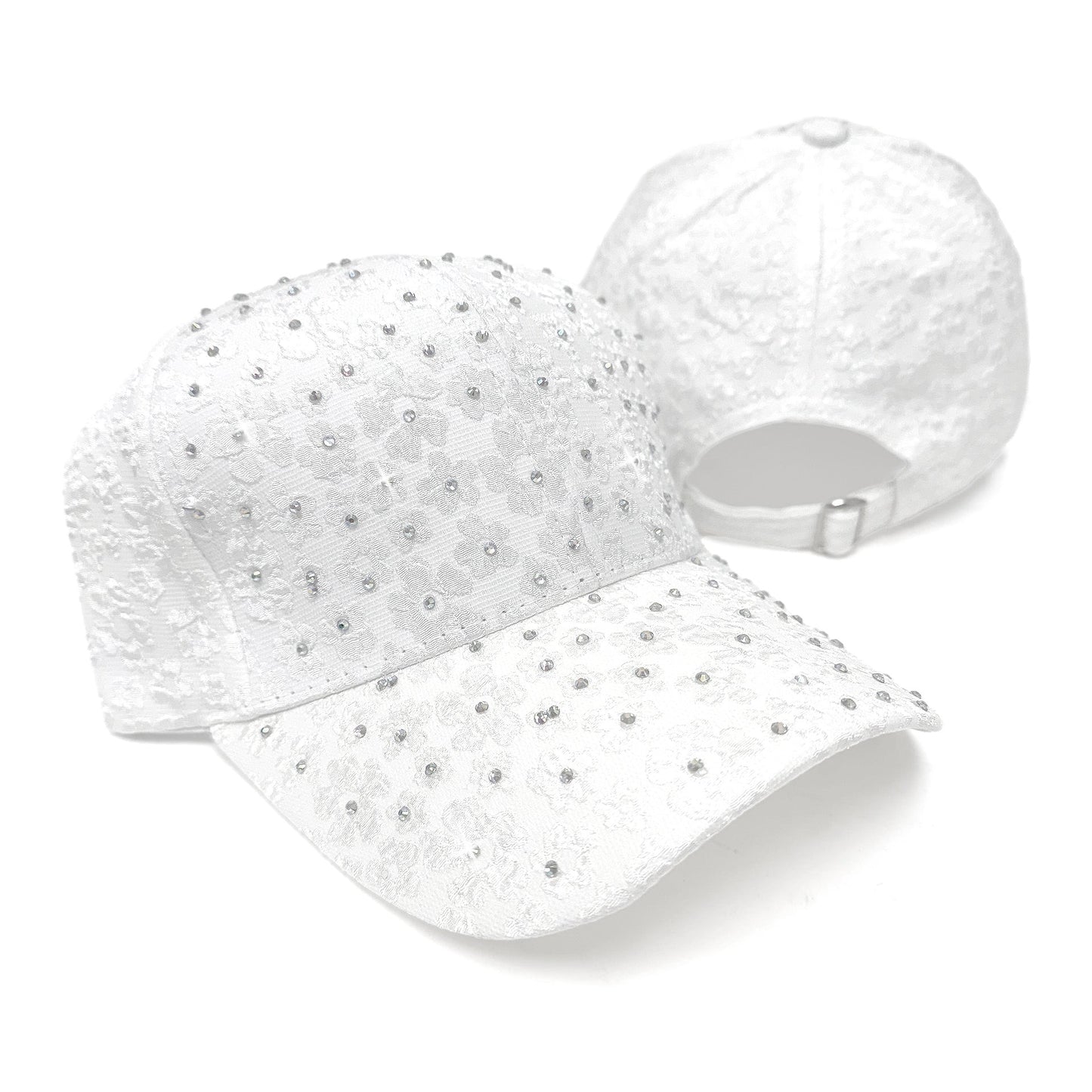 Crystal Baseball Cap - White