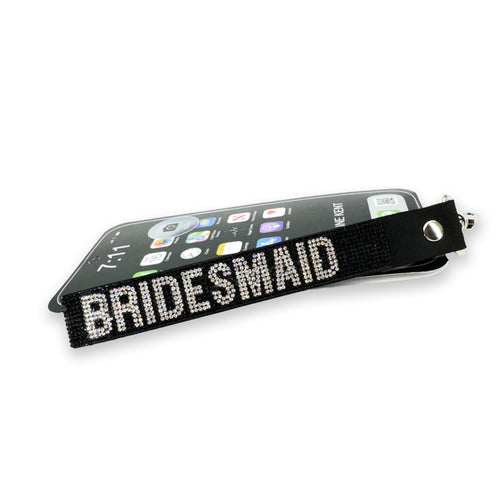 Cellphone Wrist Strap- Black Bridesmaid