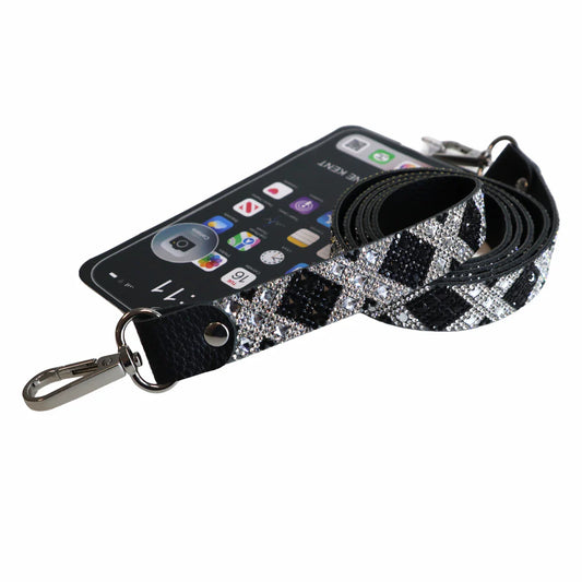 STARRY NIGHT PHONE LONG LANYARD SILVER BLACK