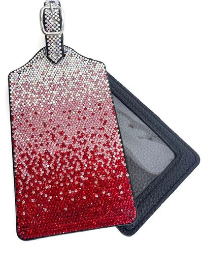 DAZZLE ME DARLING LUGGAGE TAG RED OMBRE