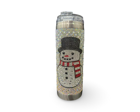 TUMBLER CRYSTAL SNOWMAN