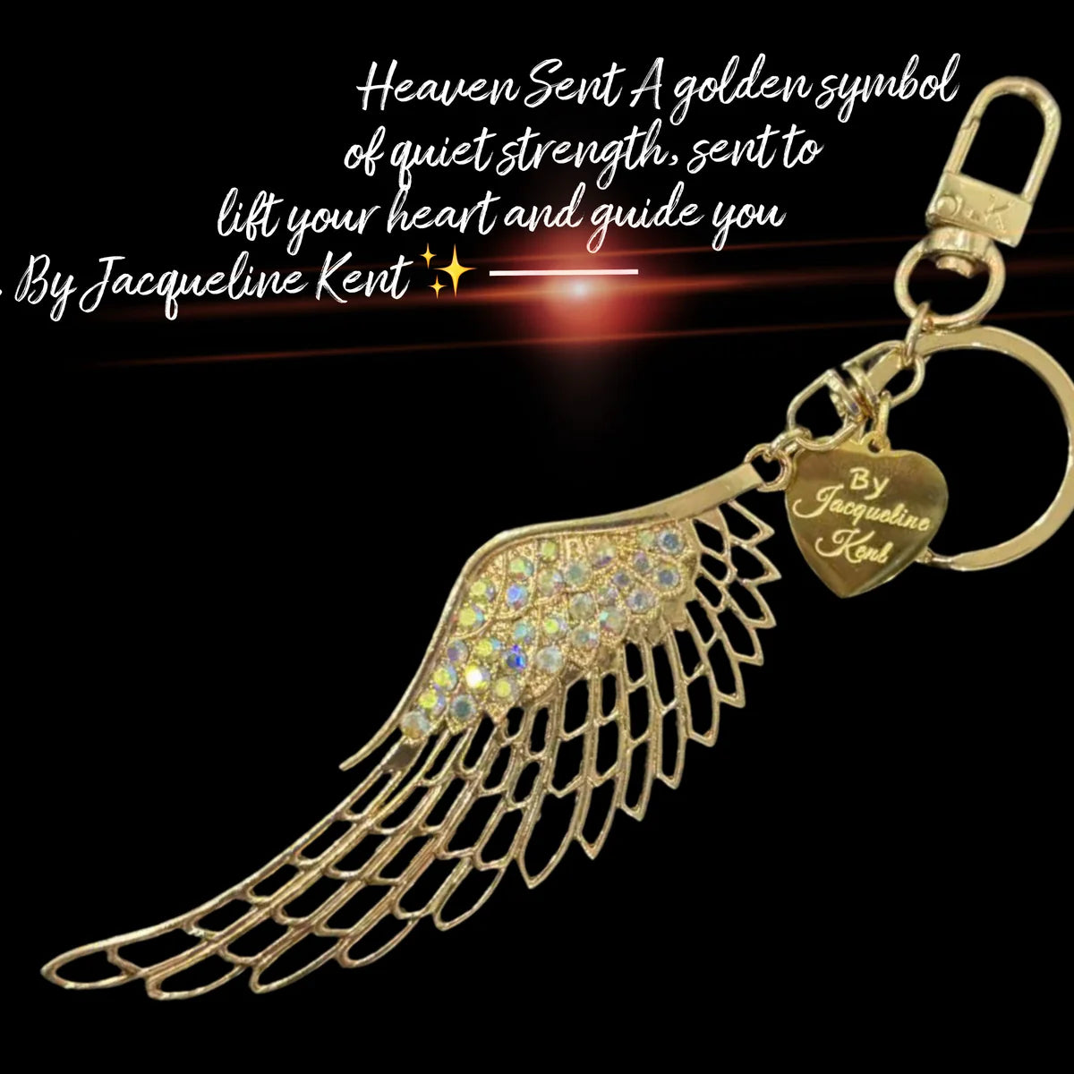 PURSE CHARM HEAVEN SENT GOLDEN WING