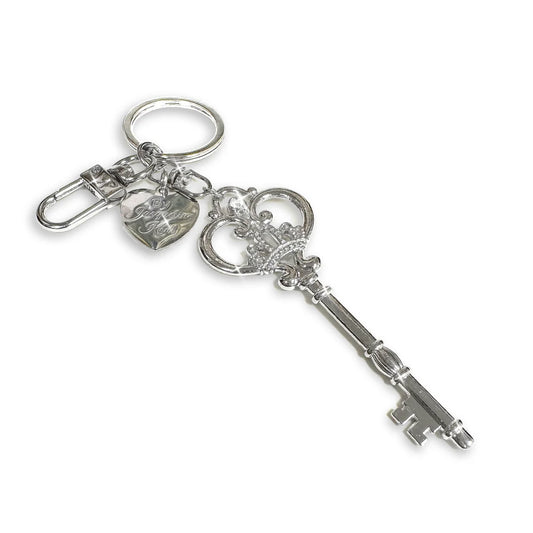 PURSE CHARM SILVER KEY
