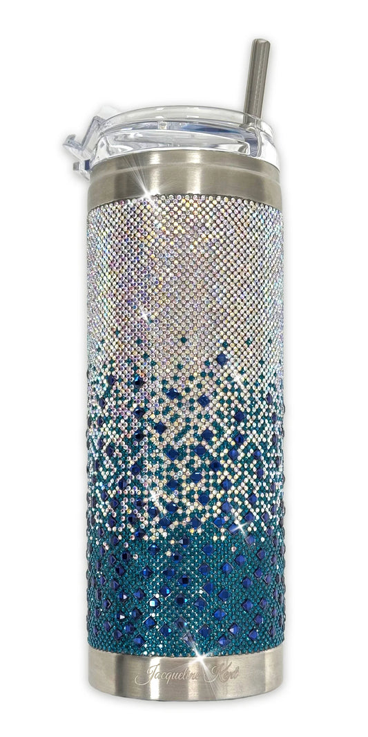 TUMBLER CRYSTAL TEAL OMBRE