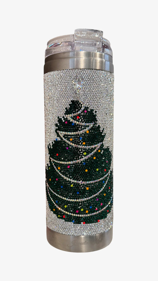 TUMBLER CRYSTAL TREE SILVER
