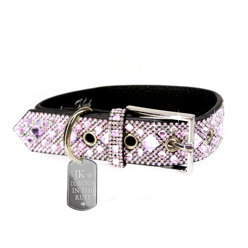 DIAMONDS IN THE RUFF DOG LEASH SILVER (Copy)