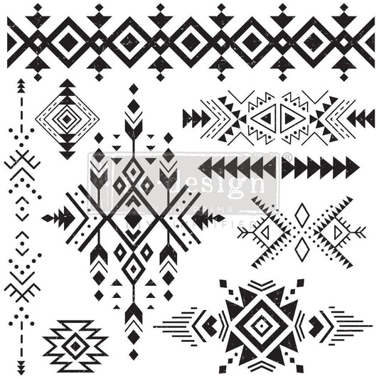 Redesign Decor Clear-Cling Stamps - Tribal Prints
