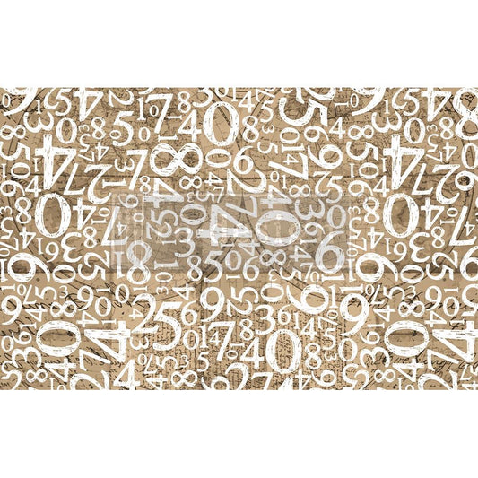 Redesign Decoupage Decor Tissue Paper - Engraved Numbers