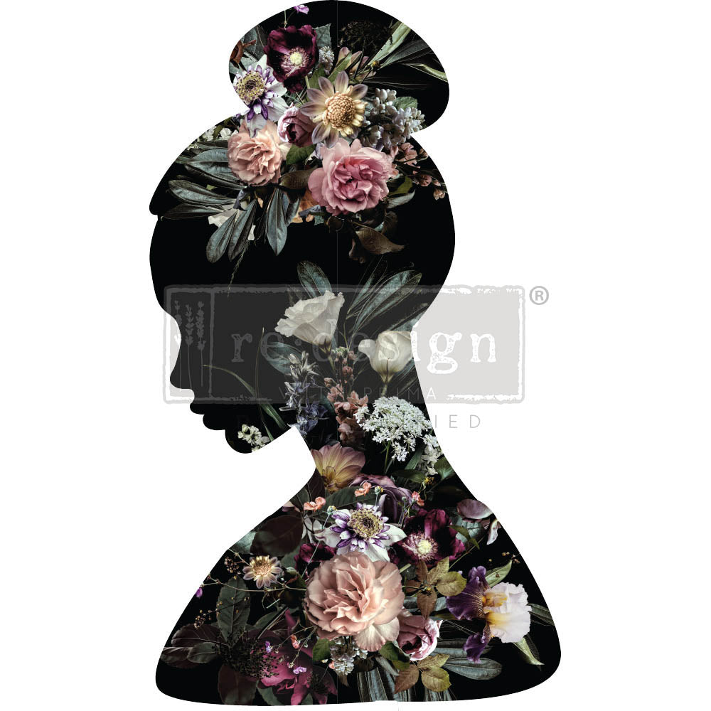 Redesign Decor Transfer - Floral Silhouette